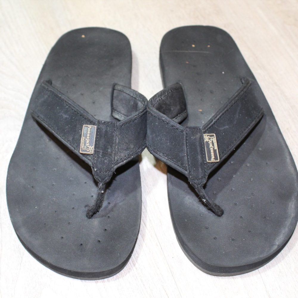 Panama Jack black flip flops